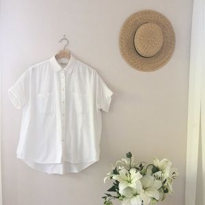 Madewell Boxy White Button Up